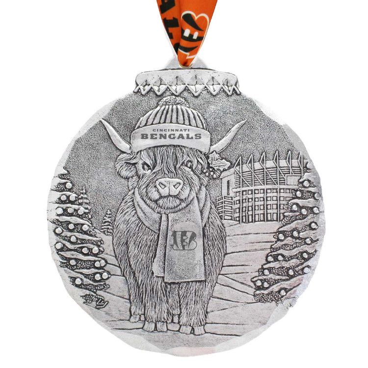 Cincinnati Bengals Highland Cow Tailgate Pal Ornament
