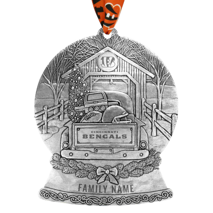 Cincinnati Bengals Tailgate Truck Snow Globe Ornament