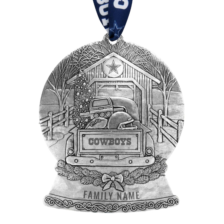Dallas Cowboys Tailgate Truck Snow Globe Ornament