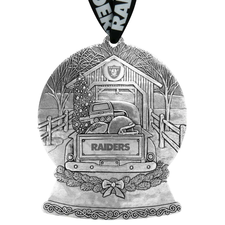 Las Vegas Raiders Tailgate Truck Snow Globe Ornament