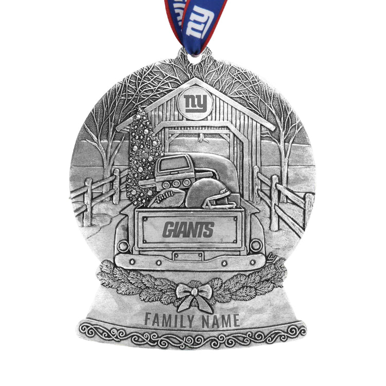 New York Giants Tailgate Truck Snow Globe Ornament