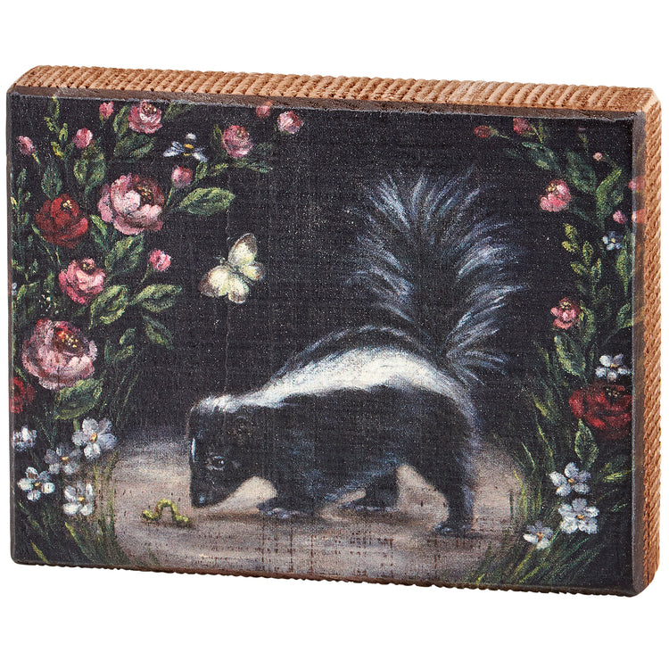 Block Sign - Woodland Skunk