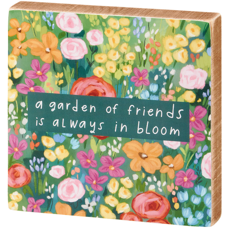 Block Sign - Garden Of Friends