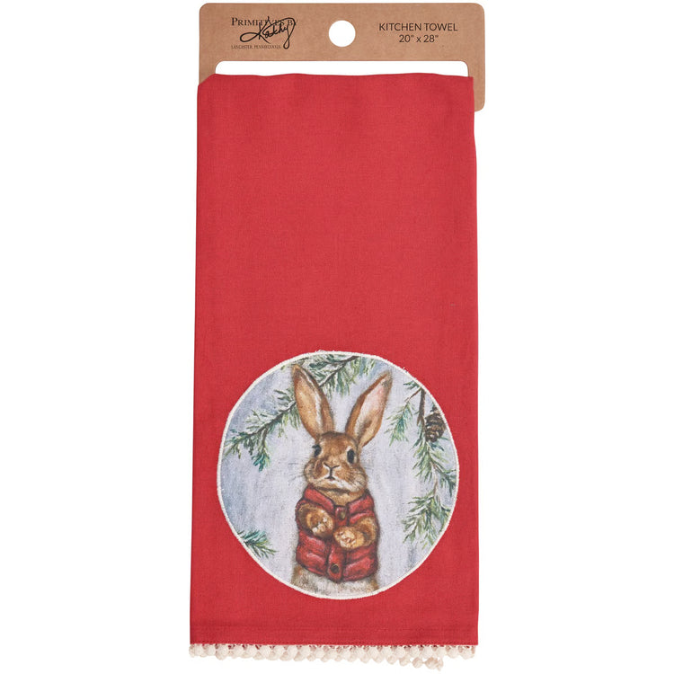 Winter Bunny Kitchen Towel