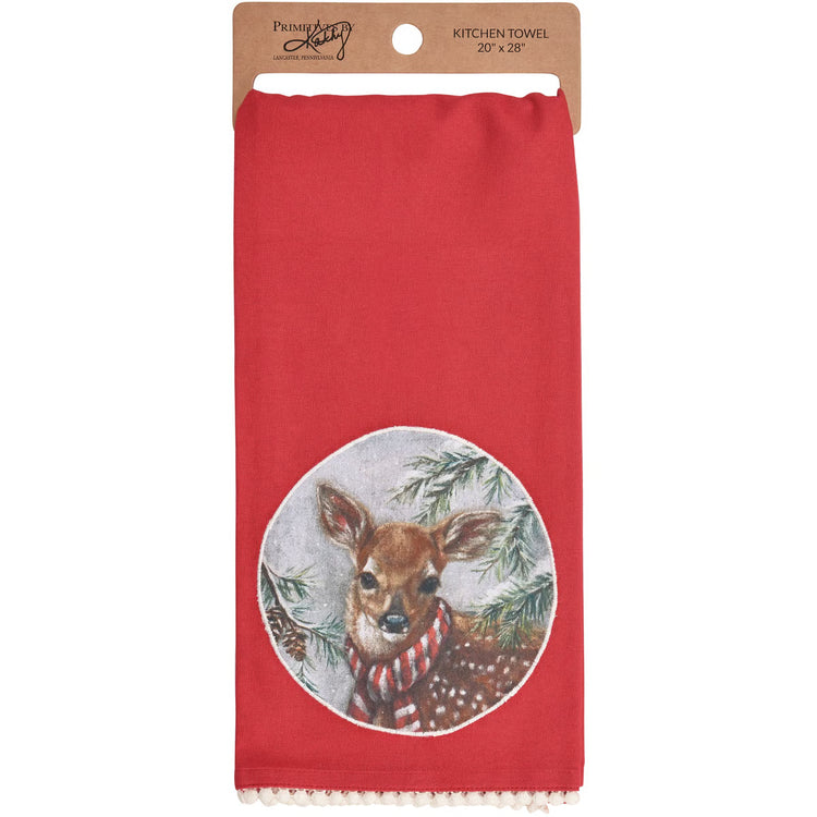 Winter Deer Kitchen Towel