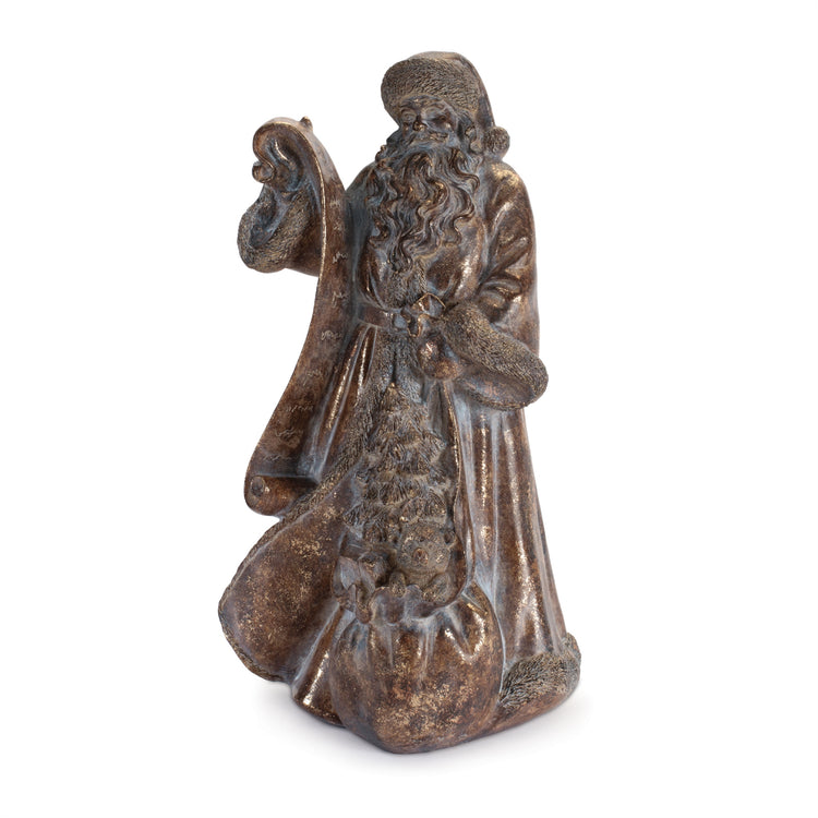 Antique Santa with Christmas List Figurine