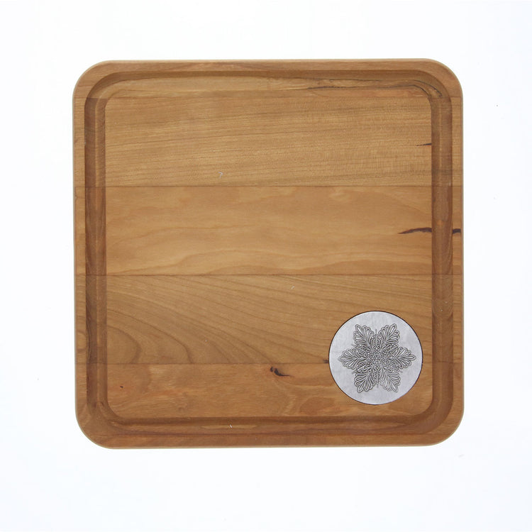 Snowflake 9x9 Cherry Cutting Board