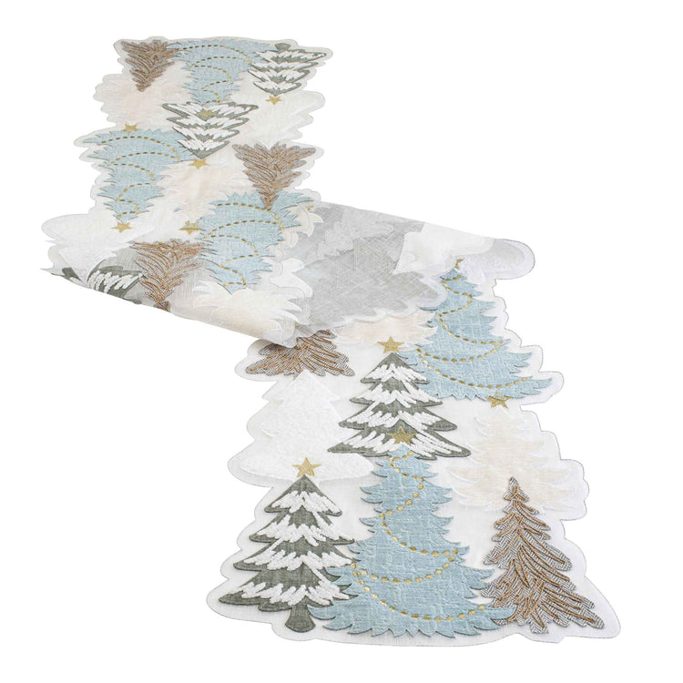 Winter Woods Embroidered Table Runner