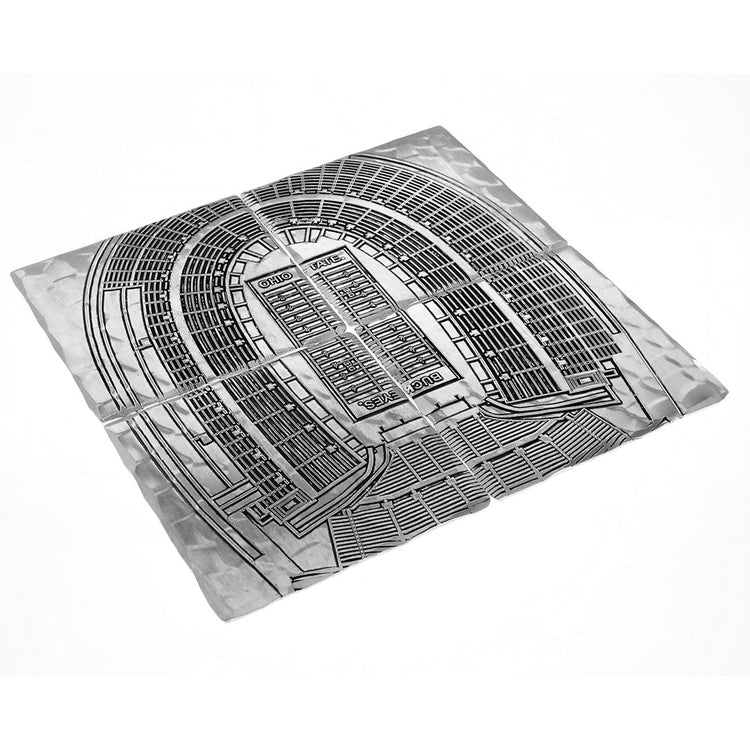Ohio State Stadium Series 4-Piece Square Coaster Set with Caddy