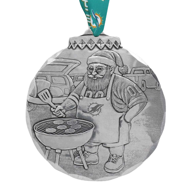 Miami Dolphins Santas Sizzlin Tailgate Ornament