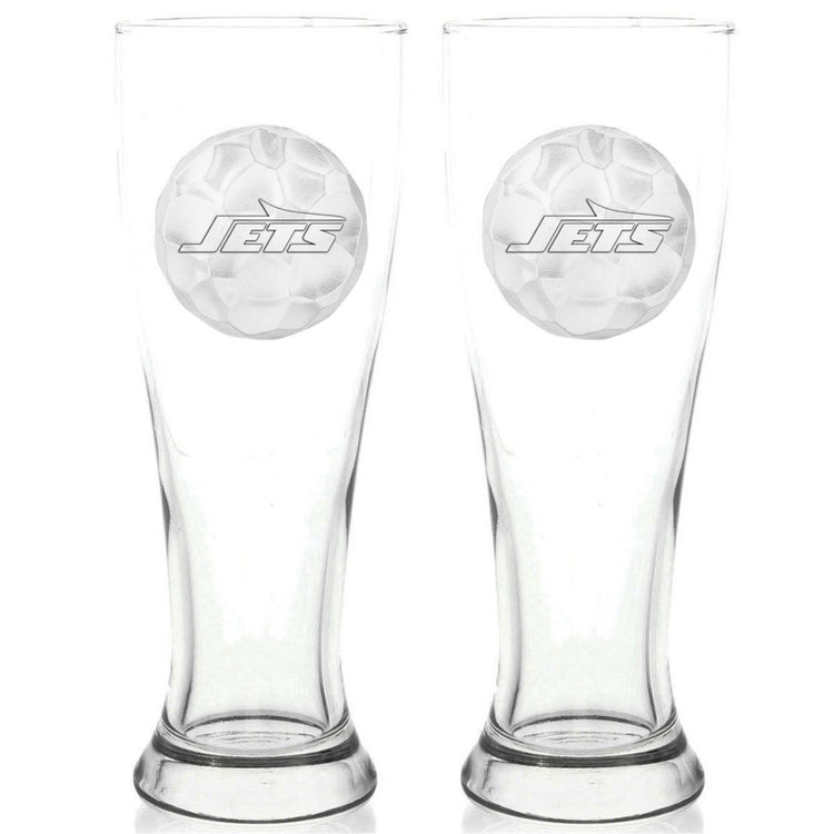 New York Jets Pilsner Set and Collector's Box