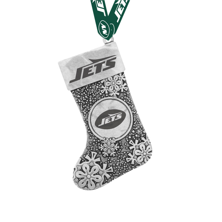New York Jets Snowflake Stocking Ornament