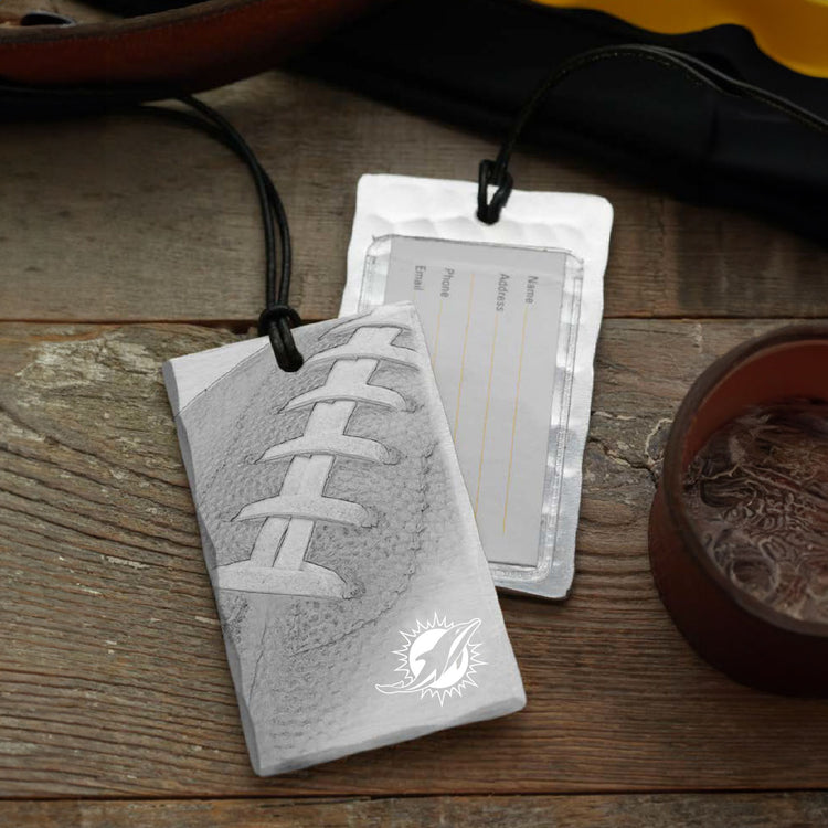 Miami Dolphins Football Bag Tag