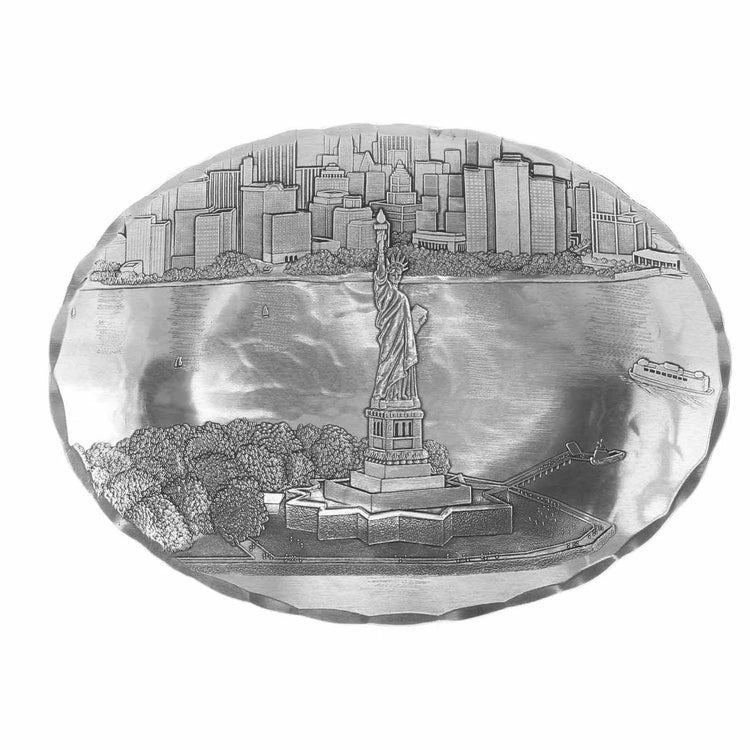 New York Skyline Statue of Liberty Small Oval Dish
