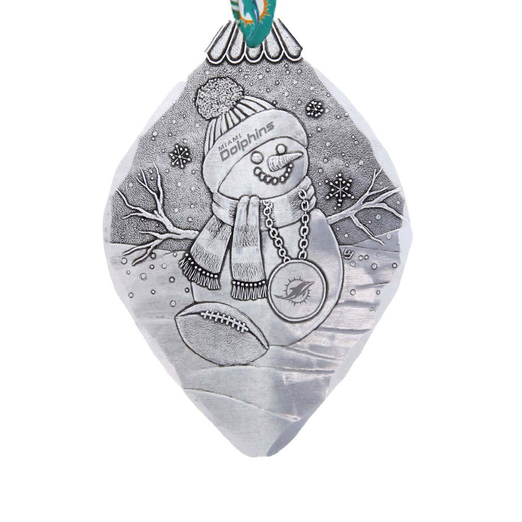 Miami Dolphins Superfan Snowman Ornament