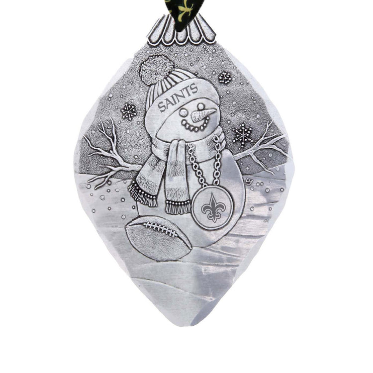 New Orleans Saints Superfan Snowman Ornament