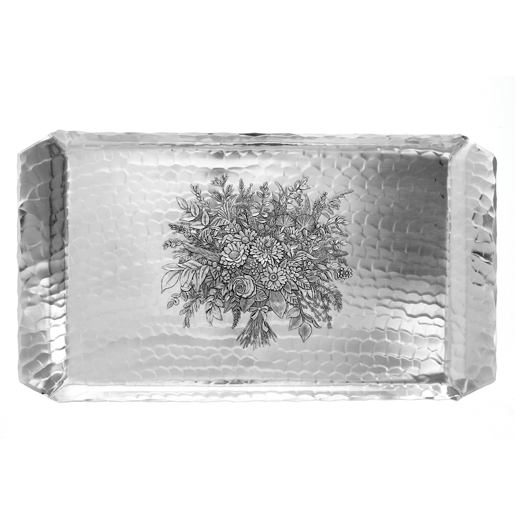 Floral Bouquet Hostess Tray