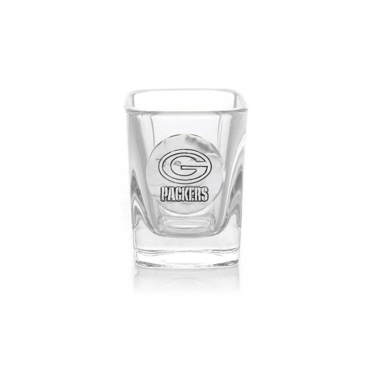 Green Bay Packers 2-Piece Shot Glass Set and Box (Aluminum)