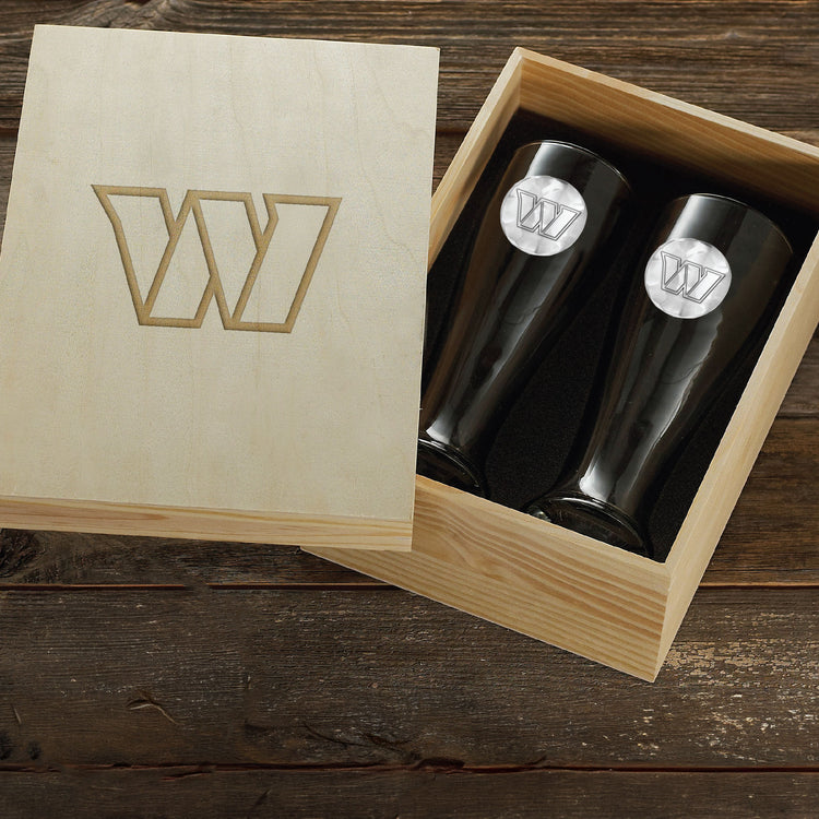 Washington Commanders 2-Piece Pilsner Set with Collectible Box