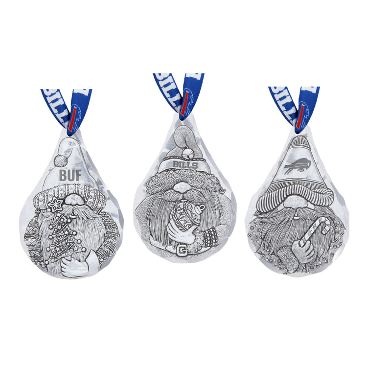 Buffalo Bills 3-Piece Gridiron Gnomes Ornament Set