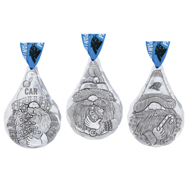 Carolina Panthers 3-Piece Gridiron Gnomes Ornament Set