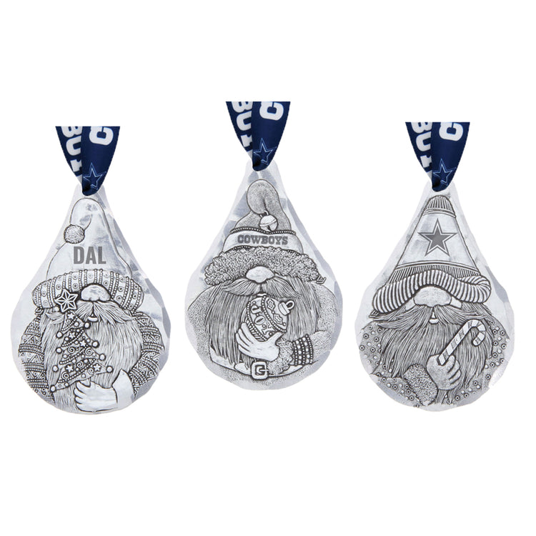 Dallas Cowboys 3-Piece Gridiron Gnomes Ornament Set