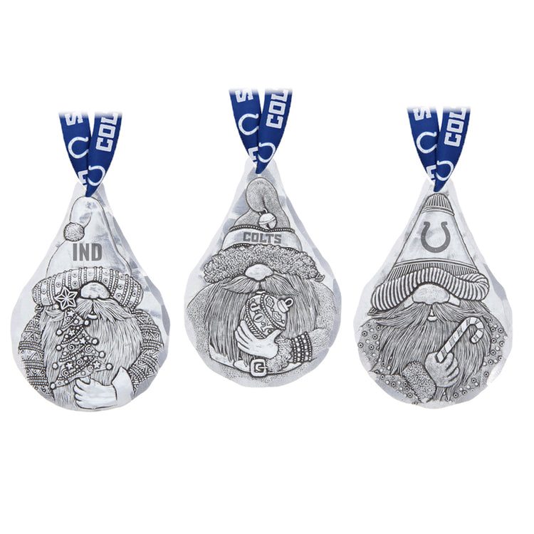 Indianapolis Colts 3-Piece Gridiron Gnomes Ornament Set