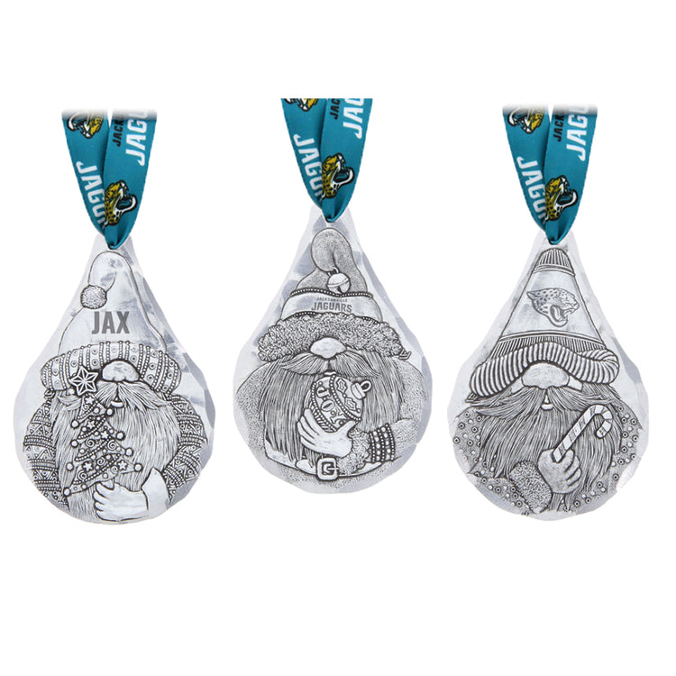 Jacksonville Jaguars 3-Piece Gridiron Gnomes Ornament Set
