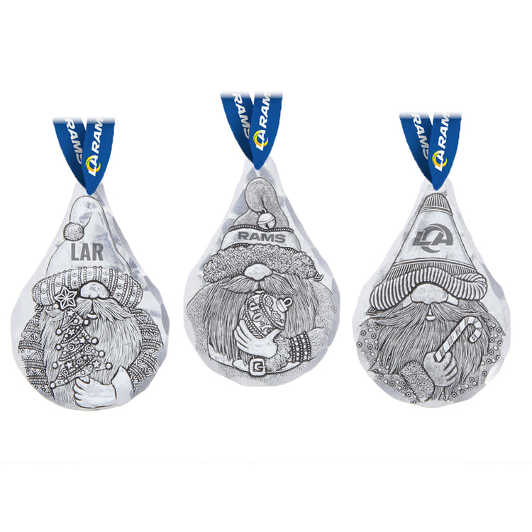 Los Angeles Rams 3-Piece Gridiron Gnomes Ornament Set