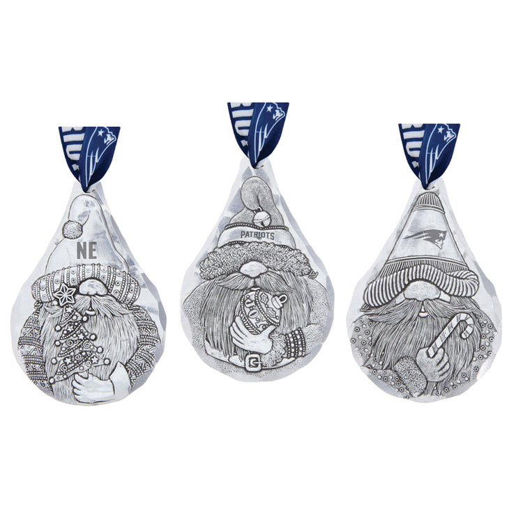 New England Patriots 3-Piece Gridiron Gnomes Ornament Set