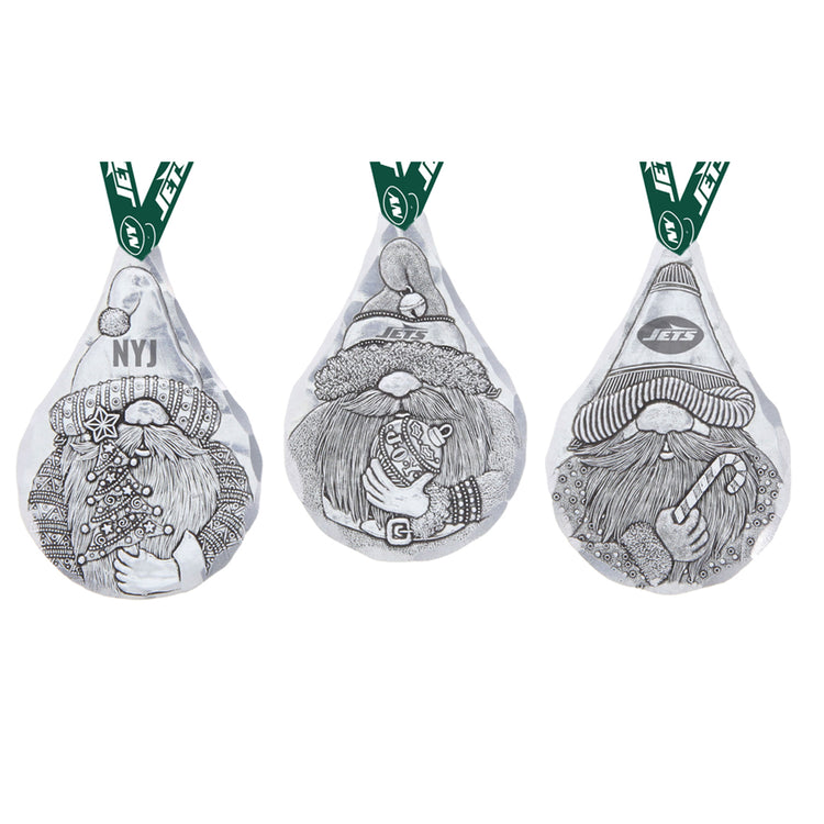 New York Jets 3-Piece Gridiron Gnomes Ornament Set