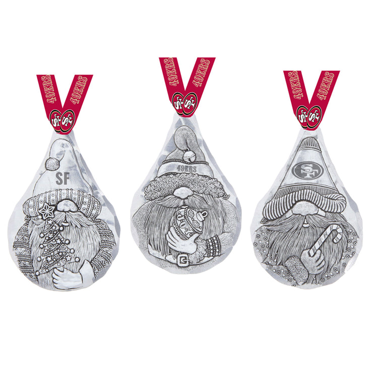 San Francisco 49ers 3-Piece Gridiron Gnomes Ornament Set