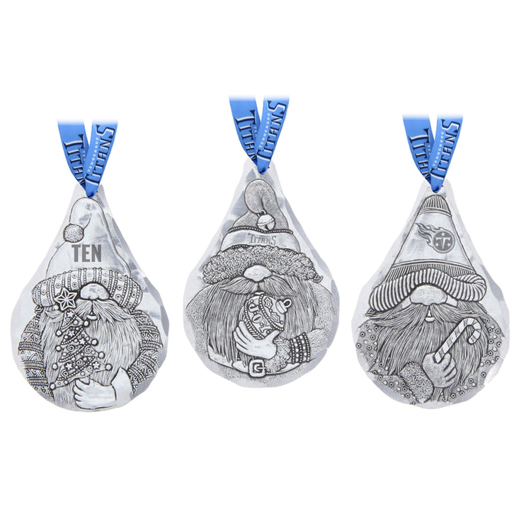 Tennessee Titans 3-Piece Gridiron Gnomes Ornament Set