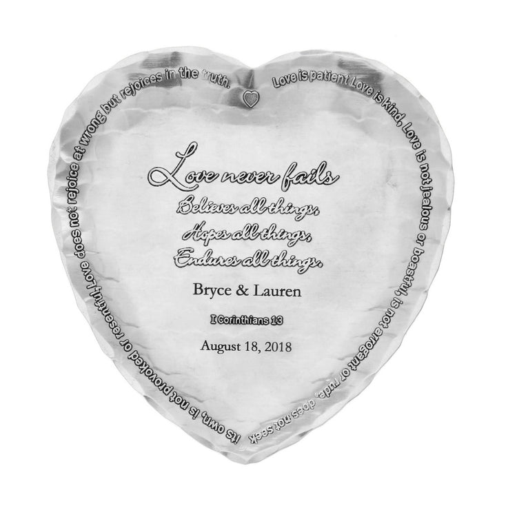 1st Corinthians Decorative Heart Tray