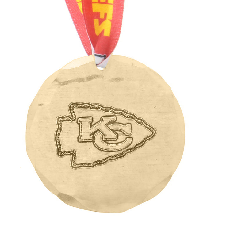 Kansas City Chiefs Small Round Ornament (Bronze)