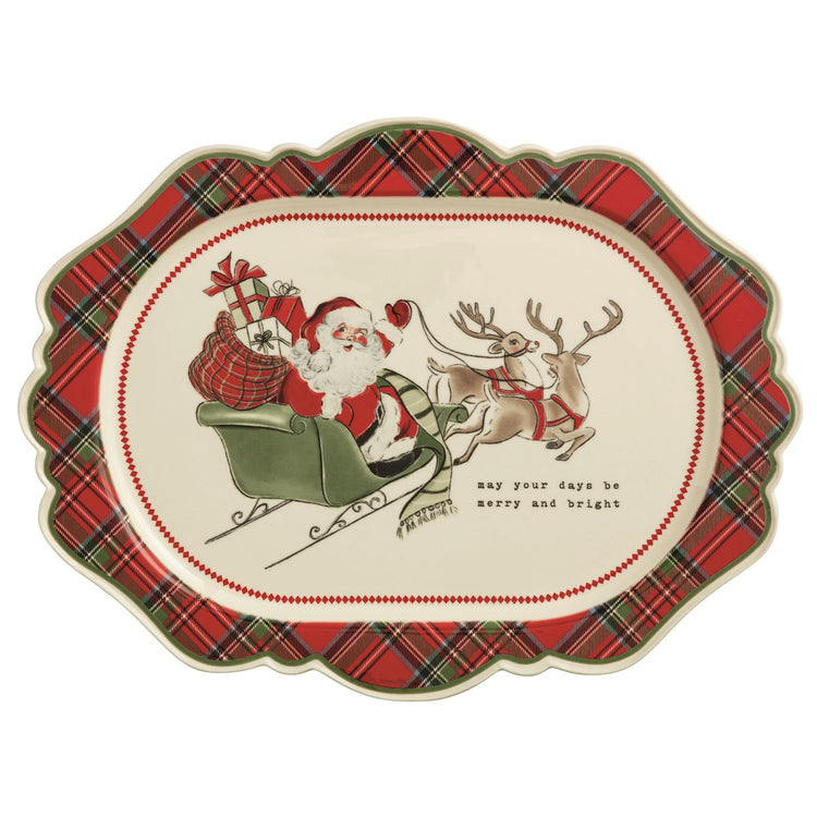 Classic Xmas Tartan Platter