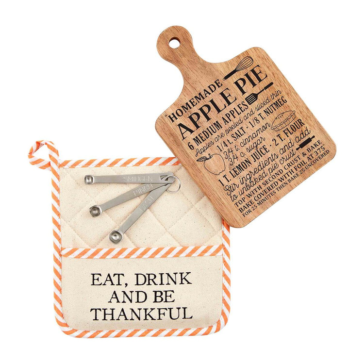 Eat Drink Pot Holder & Board Set