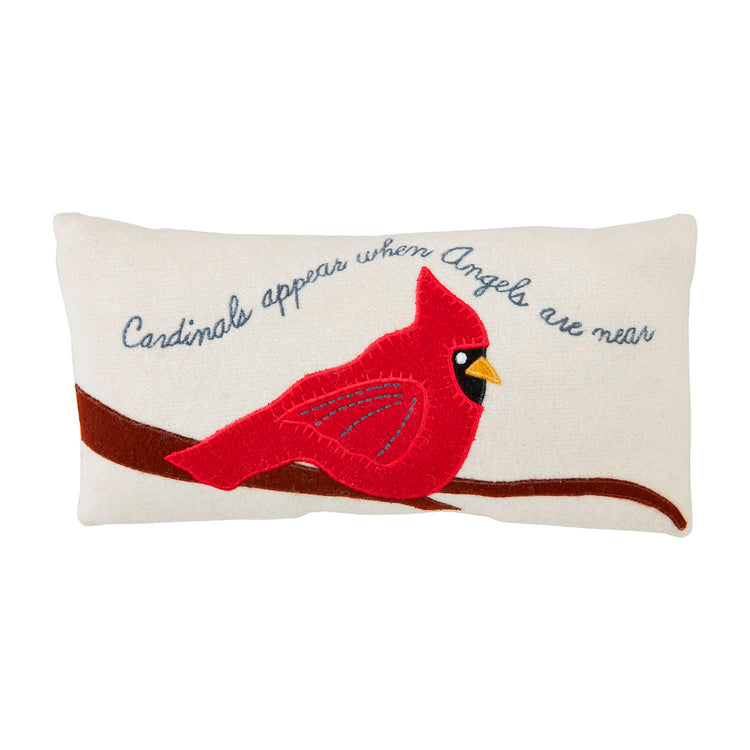 Cardinals Appear Felt Pillow