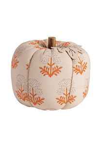 Patterned Large Stuffed Pumpkin