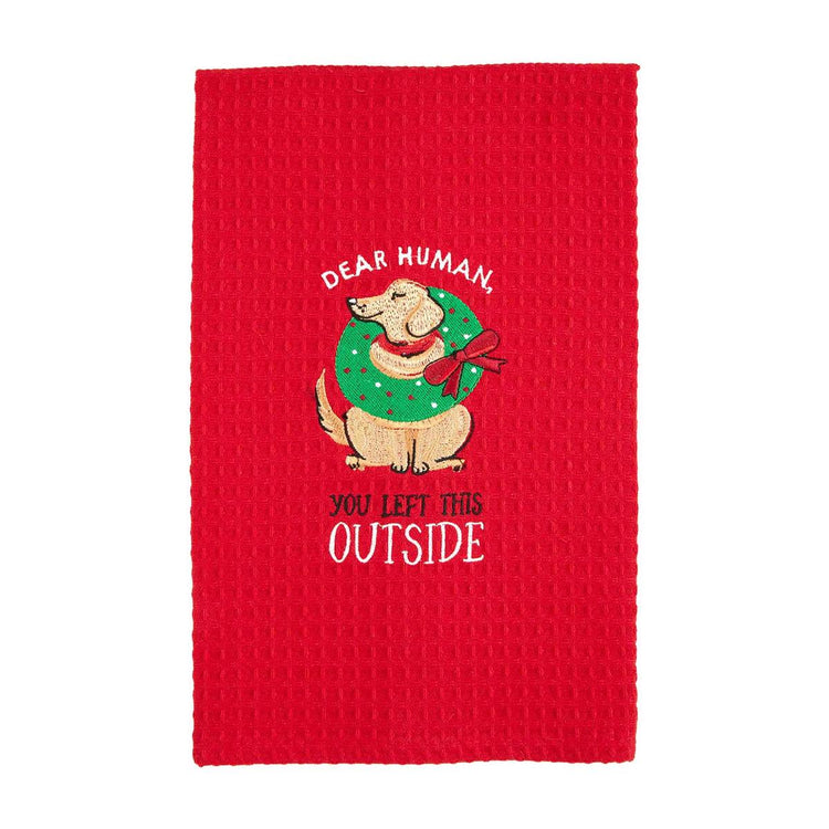 Dear Human Holiday Dog Hand Towel
