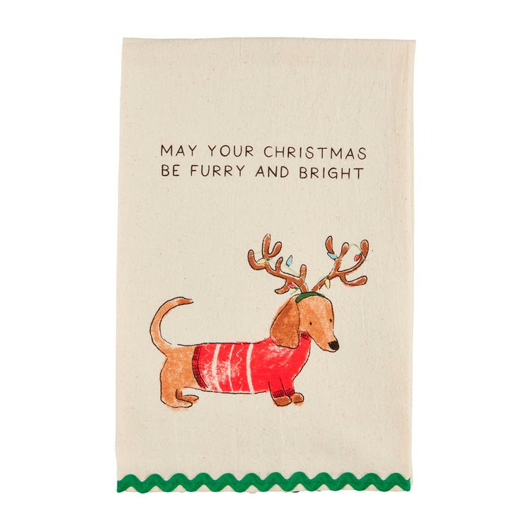 May Your Christmas Dog Ric-Rac Towel