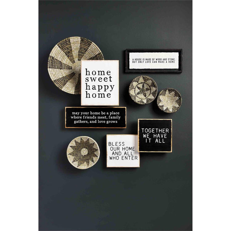 Being A Family Black Glass Plaque