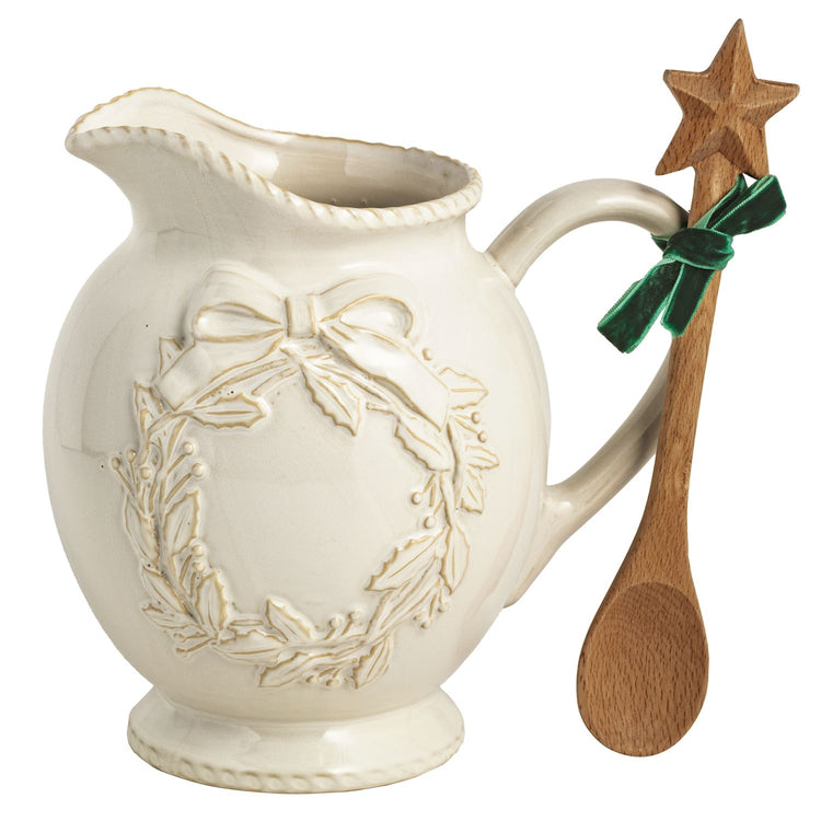 White Christmas Pitcher Set