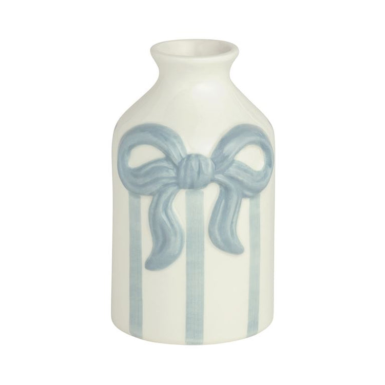 Bow Stripe Bud Vase