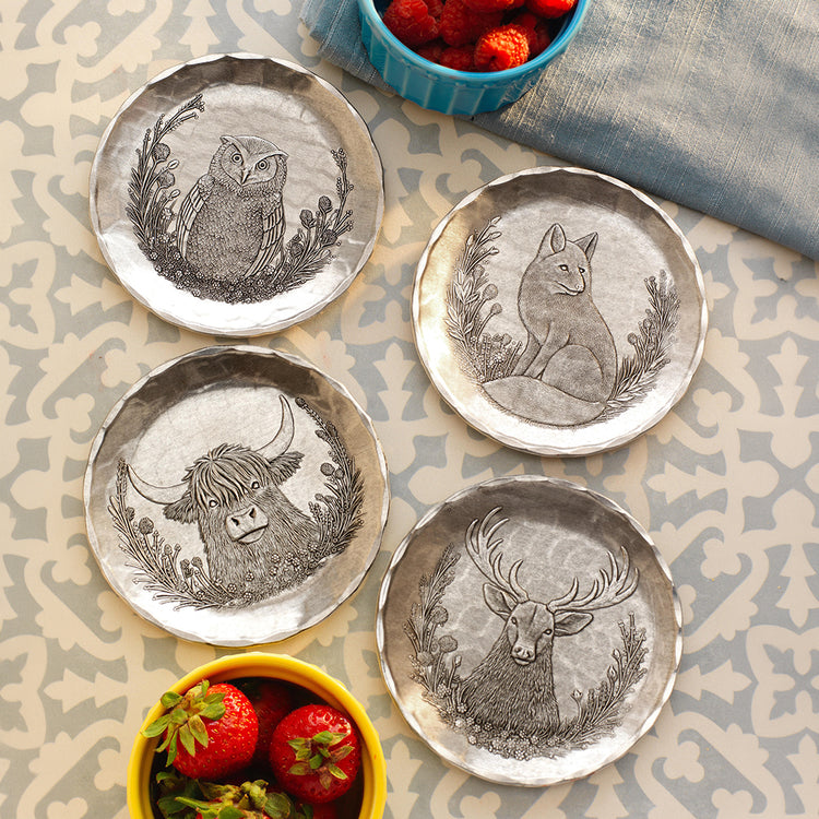 Quiet Guardians 4-Piece Coaster Set with Caddy