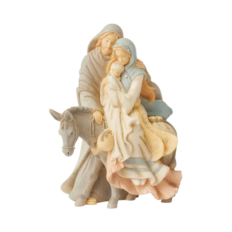 Holy Family with Donkey Figurine