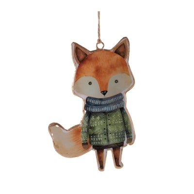 Winter Fox Iron Ornament