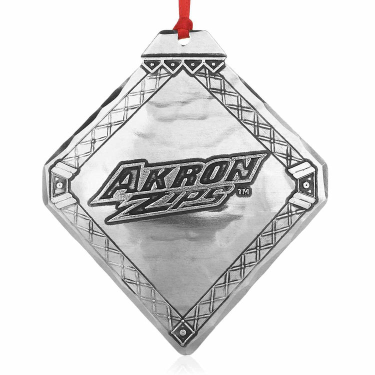 University of Akron Zips Christmas Ornament