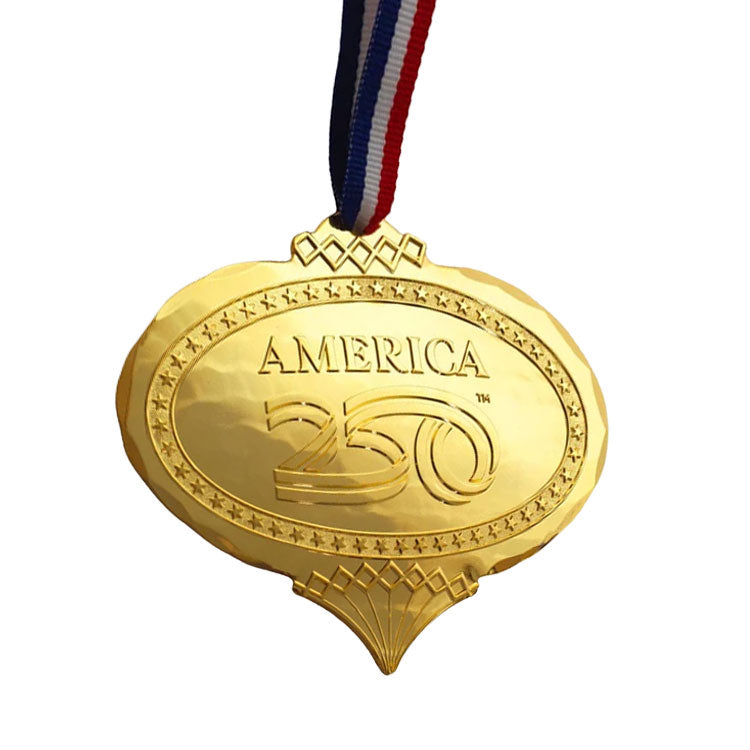 Limited Edition America250 Heritage Oval Ornament (Gold Plated)