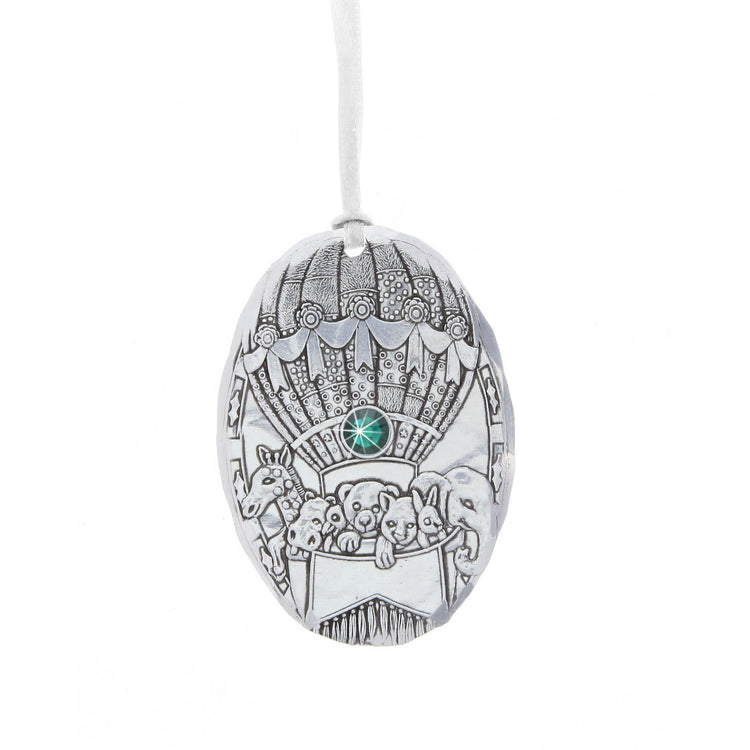 May Baby Balloon Birthstone Ornament